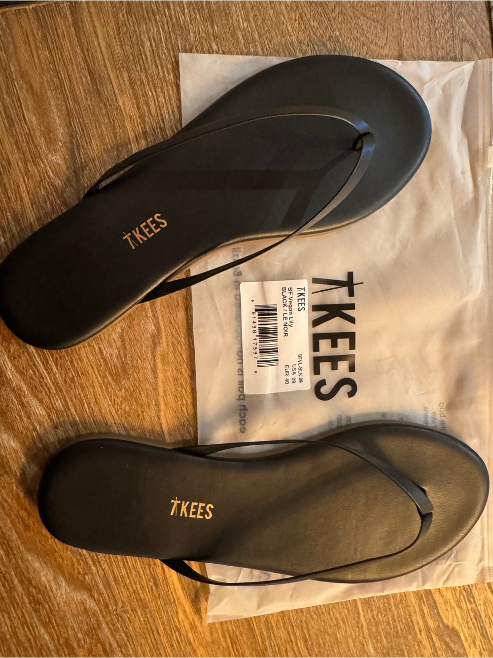 TKEES Black Sandals